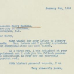Letter: 1939 January 9