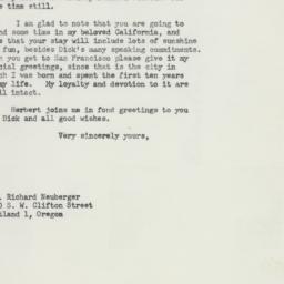 Letter: 1957 October 29