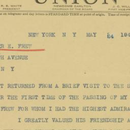 Telegram: 1941 May 24