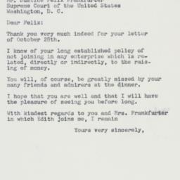 Letter: 1960 October 31