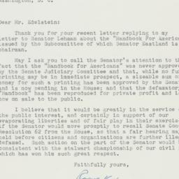 Letter: 1956 February 15