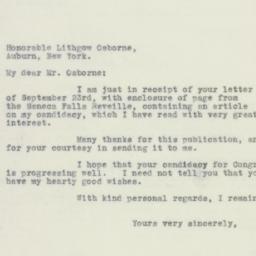 Letter: 1932 September 26