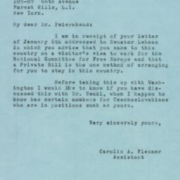 Letter: 1951 January 9