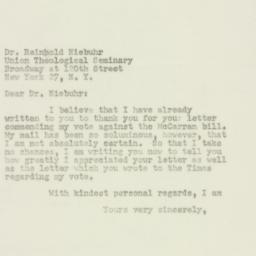 Letter: 1950 October 7