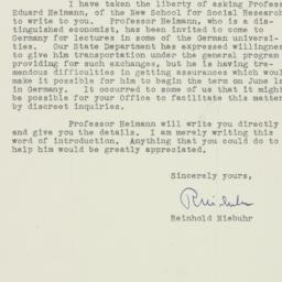 Letter: 1950 May 12