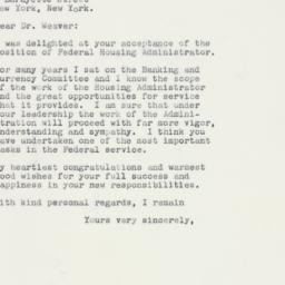 Letter: 1961 January 9