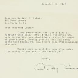 Letter: 1946 November 20