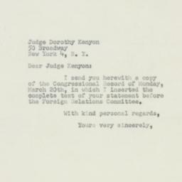 Letter: 1950 March 25