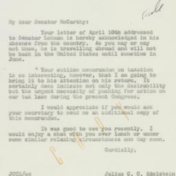 Letter: 1959 April 21