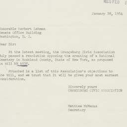 Letter: 1954 January 28