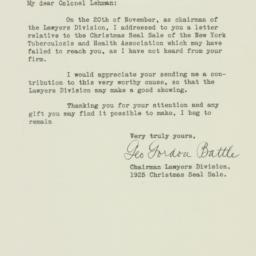 Letter: 1925 December 16