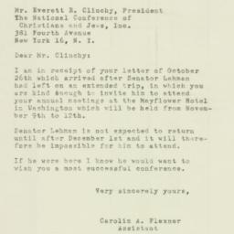 Letter: 1951 November 1