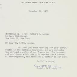 Letter: 1950 December 26
