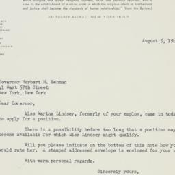 Letter: 1948 August 5