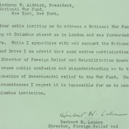 Telegram: 1943 May 5