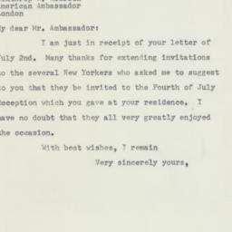 Letter: 1953 July 7