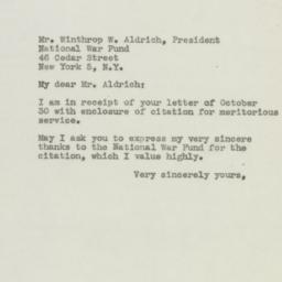 Letter: 1945 November 1