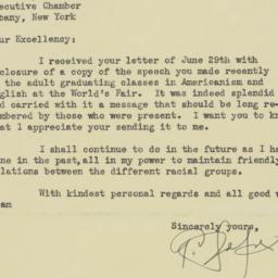Letter: 1939 July 10