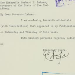 Letter: 1936 October 9