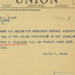 Telegram: 1940 March 8