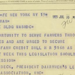 Telegram: 1955 July 19