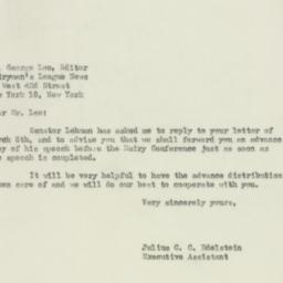 Letter: 1950 March 16