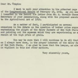 Letter: 1954 February 22