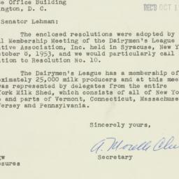 Letter: 1953 October 14