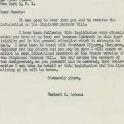 Letter: 1950 February 23