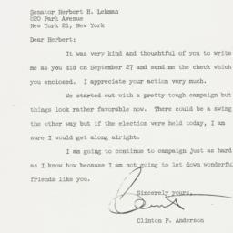 Letter: 1954 September 30