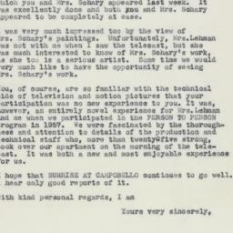 Letter: 1958 May 23