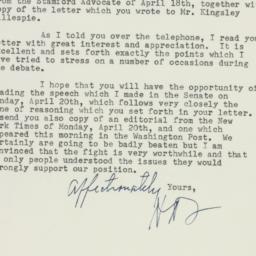 Letter: 1953 April 22