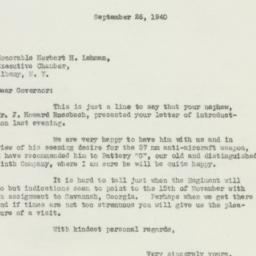 Letter: 1940 September 26