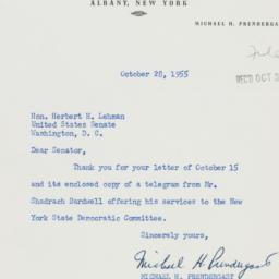 Letter: 1955 October 28