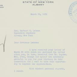 Letter: 1939 March 29