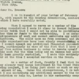 Letter: 1931 February 26