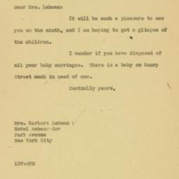 Letter: 1926 December 2