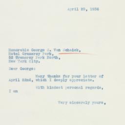 Letter: 1936 April 25