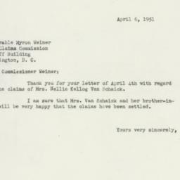 Letter: 1951 April 6