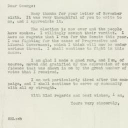 Letter: 1946 November 9