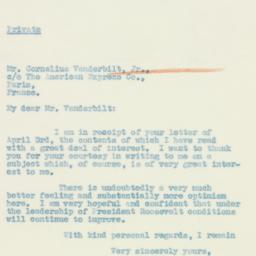 Letter: 1933 May 3