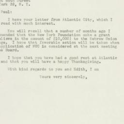 Letter: 1947 November 26