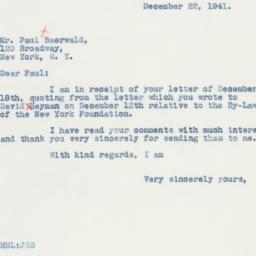 Letter: 1941 December 22
