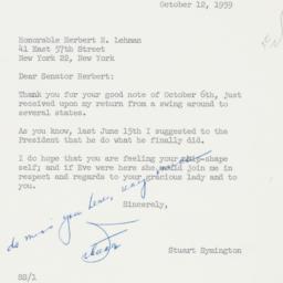 Letter: 1959 October 12