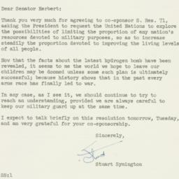 Letter: 1955 March 7
