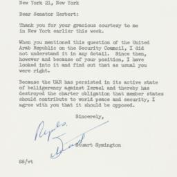 Letter: 1960 November 7