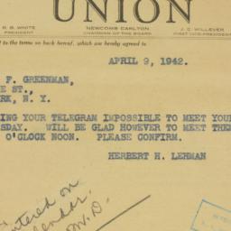 Letter: 1942 April 9