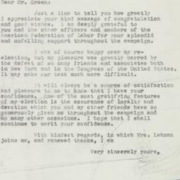 Letter: 1950 November 21