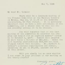 Letter: 1926 May 7