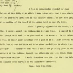 Letter: 1926 May 22